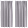 Cortinas con cortinas 2 pcs Gris metálico Poliéster 2