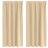 Cortinas con cortinas 2 pcs Crema 175x140cm Poliéster 2