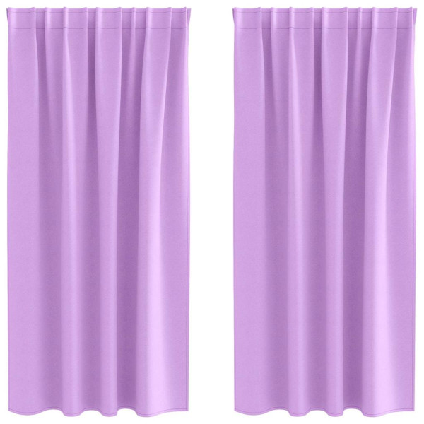 Cortinas con cortinas 2 pcs Morado Poliéster M 2