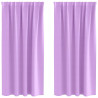 Cortinas con cortinas 2 pcs Morado Poliéster 2