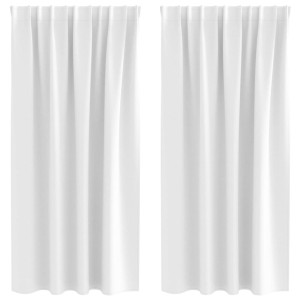Cortinas con cortinas 2 pcs Brillante Poliéster H