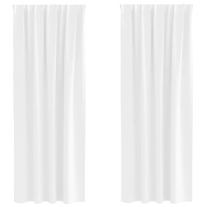 Cortinas con cortinas 2 pcs Brillante Poliéster H