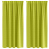 Cortinas con cortinas 2 pcs Verde manzana Poliéster 2
