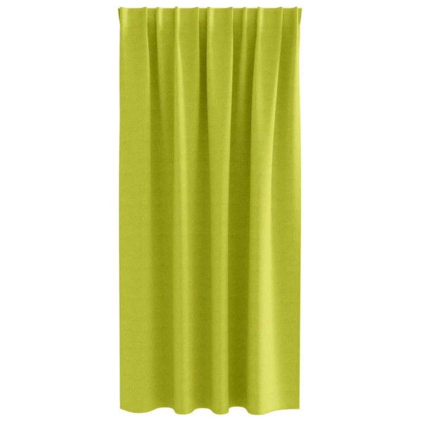 Cortinas con cortinas 2 pcs Verde manzana Poliéster M 4