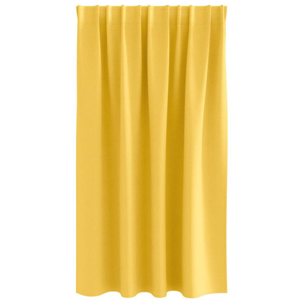 Cortinas con cortinas 2 pcs Amarillo mostaza Poliéster M 4