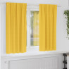 Cortinas con cortinas 2 pcs Amarillo mostaza Poliéster 1