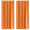 Cortinas con cortinas 2 pcs Naranja 175x140cm Poliéster 2