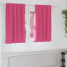 Cortinas con cortinas 2 pcs Rosa brillante Poliéster 1