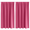 Cortinas con cortinas 2 pcs Rosa brillante Poliéster 2