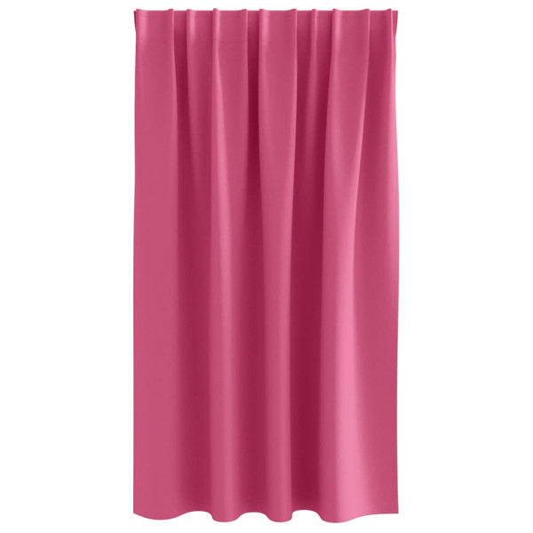Cortinas con cortinas 2 pcs Rosa brillante Poliéster M 4