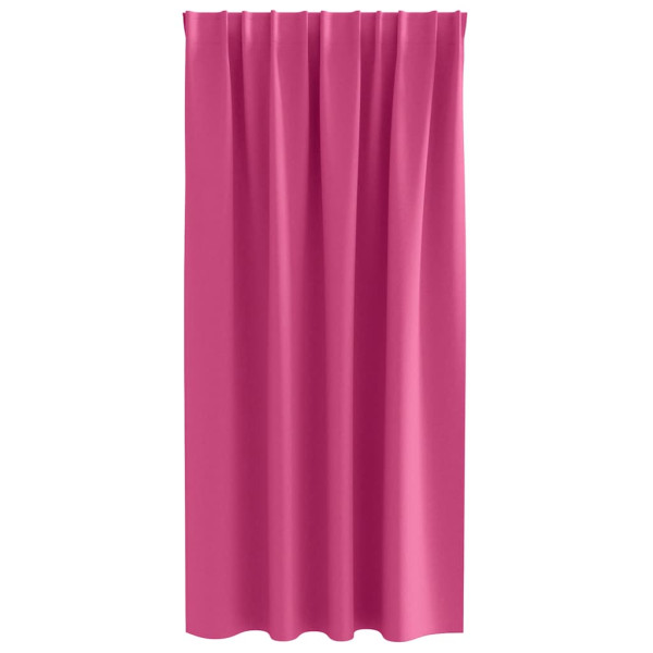 Cortinas con cortinas 2 pcs Rosa brillante Poliéster M 4