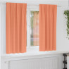 Cortinas con cortinas 2 pcs Terracota Poliéster 1