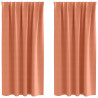 Cortinas con cortinas 2 pcs Terracota Poliéster 2