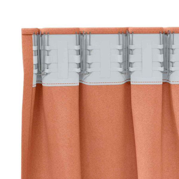 Cortinas con cortinas 2 pcs Terracota Poliéster M 5