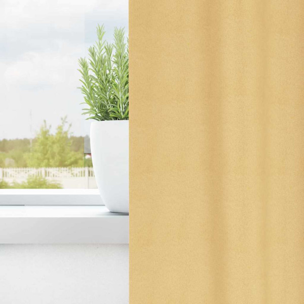 Cortinas con cortinas 2 pcs Beige Poliéster M 3