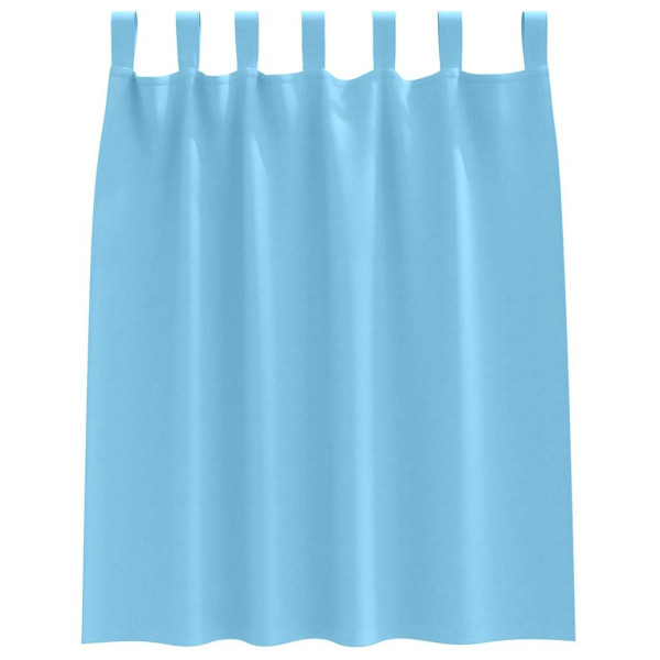 Cortinas con cortinas 2 pcs Azul claro 140x140cm Poliéster M 4