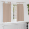 Cortinas con cortinas 2 pcs Taupé Poliéster 1