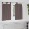 Cortinas con cortinas 2 pcs Marrón oscuro 140x140cm Poliéster 1