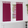 Cortinas con cortinas 2 pcs Rojo vino tinto 175x140cm Poliéster 1