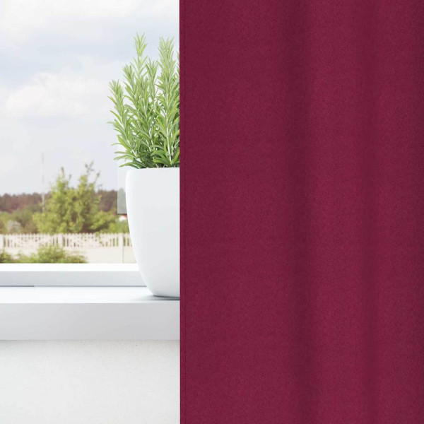 Cortinas con cortinas 2 pcs Rojo vino tinto 175x140cm Poliéster M 3