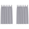 Cortinas con cortinas 2 pcs Gris metálico Poliéster 2