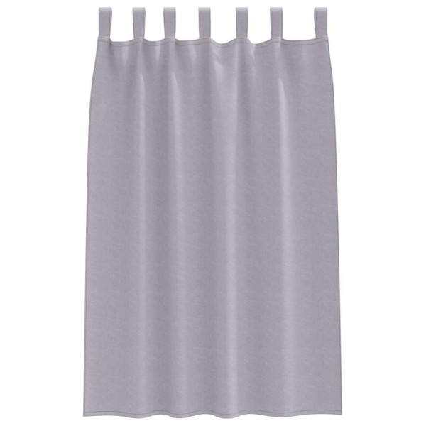 Cortinas con cortinas 2 pcs Gris metálico Poliéster M 4
