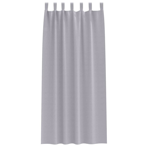 Cortinas con cortinas 2 pcs Gris metálico Poliéster M 4