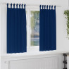 Cortinas con cortinas 2 pcs Azul oscuro Poliéster 1