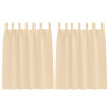 Cortinas con cortinas 2 pcs Crema 140x140cm Poliéster 2