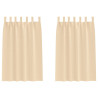 Cortinas con cortinas 2 pcs Crema Poliéster 2