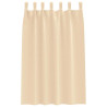 Cortinas con cortinas 2 pcs Crema Poliéster 4