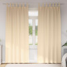 Cortinas con cortinas 2 pcs Crema 245x140cm Poliéster 1