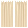 Cortinas con cortinas 2 pcs Crema 245x140cm Poliéster 2