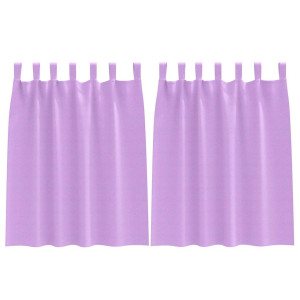 Cortinas con cortinas 2 pcs Morado Poliéster H