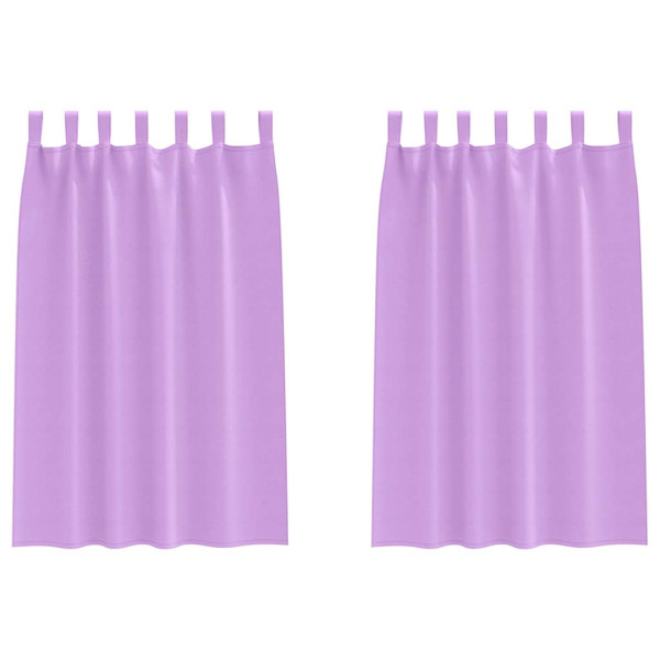 Cortinas con cortinas 2 pcs Morado 175x140cm Poliéster M 2
