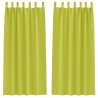 Cortinas con cortinas 2 pcs Verde manzana 245x140cm Poliéster 2