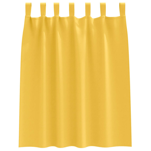 Cortinas 2 pcs Amarillo mostaza 140x140cm Poliéster M 4