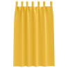 Cortinas con cortinas 2 pcs Amarillo mostaza Poliéster 4