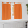 Cortinas con cortinas 2 pcs Naranja brillante Poliéster 1