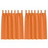 Cortinas con cortinas 2 pcs Naranja brillante Poliéster 2