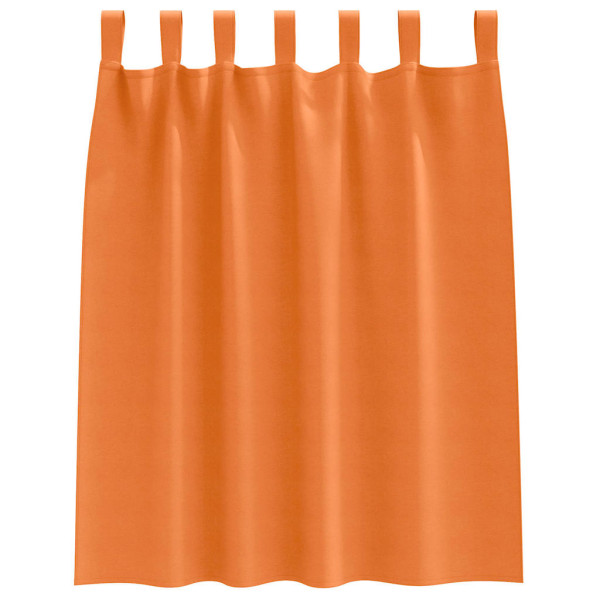 Cortinas con cortinas 2 pcs Naranja brillante Poliéster M 4