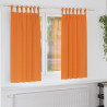 Cortinas con cortinas 2 pcs Naranja brillante Poliéster 1