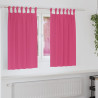 Cortinas con cortinas 2 pcs Rosa brillante Poliéster 1