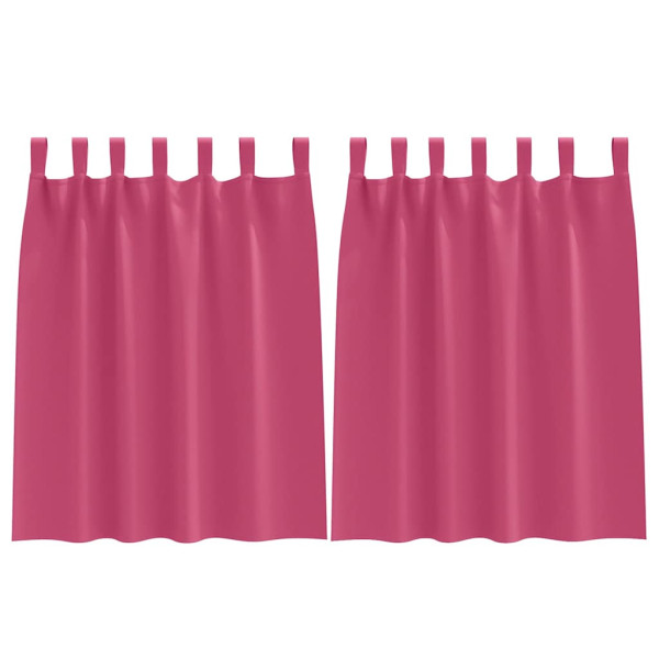 Cortinas con cortinas 2 pcs Rosa brillante Poliéster M 2
