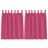 Cortinas con cortinas 2 pcs Rosa brillante Poliéster 2