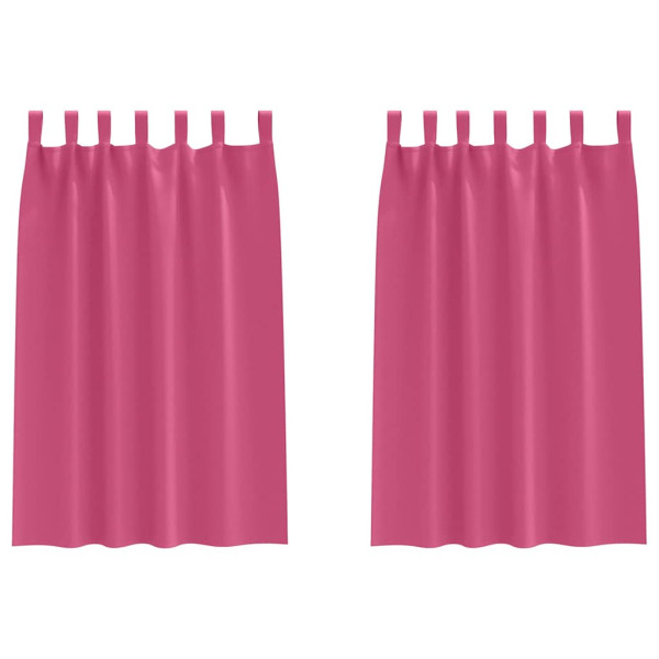 Cortinas con cortinas 2 pcs Rosa brillante Poliéster M 2