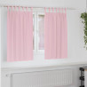 Cortinas con cortinas 2 pcs Rosa bebé 140x140cm Poliéster 1