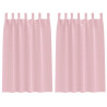 Cortinas con cortinas 2 pcs Rosa bebé Poliéster 2