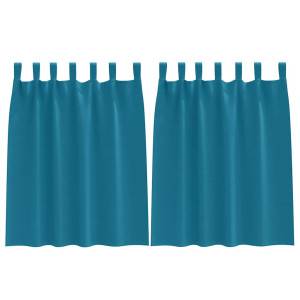 Cortinas con cortinas 2 pcs Tuquesa Poliéster H