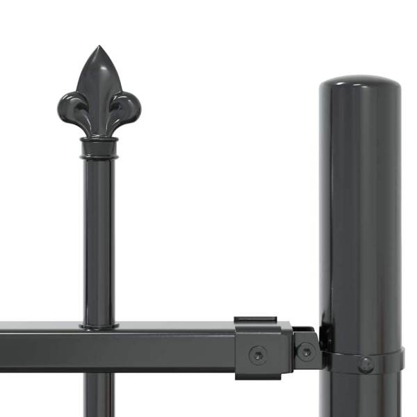 Cerca de jardín Gris 115 cm Acero con recubrimiento en polvo M 5